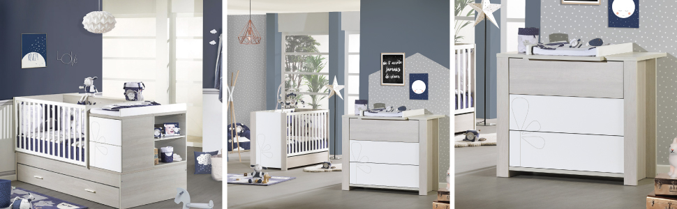 New Opale : meubles pour chambre de bébé par Sauthon