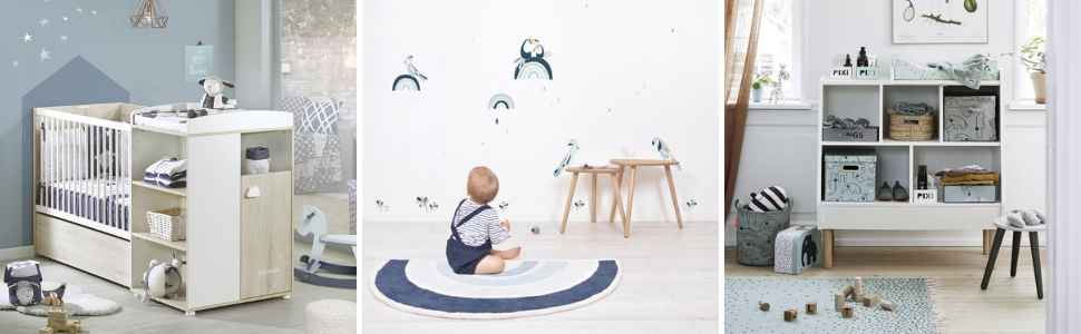 Cube de rangement Paon pour chambre bébé ou enfant