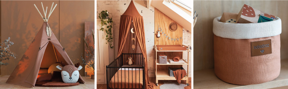 Chambre bébé terracotta : déco, mobilier