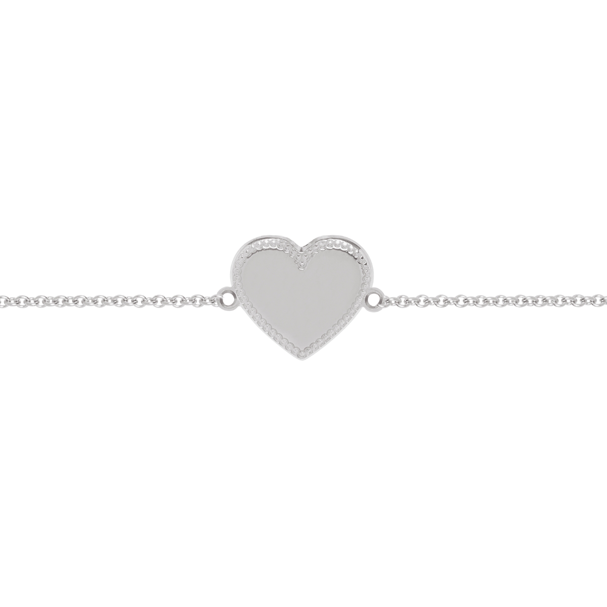 Mon Petit Poids - Bracelet médaille Simone (argent rhodié)