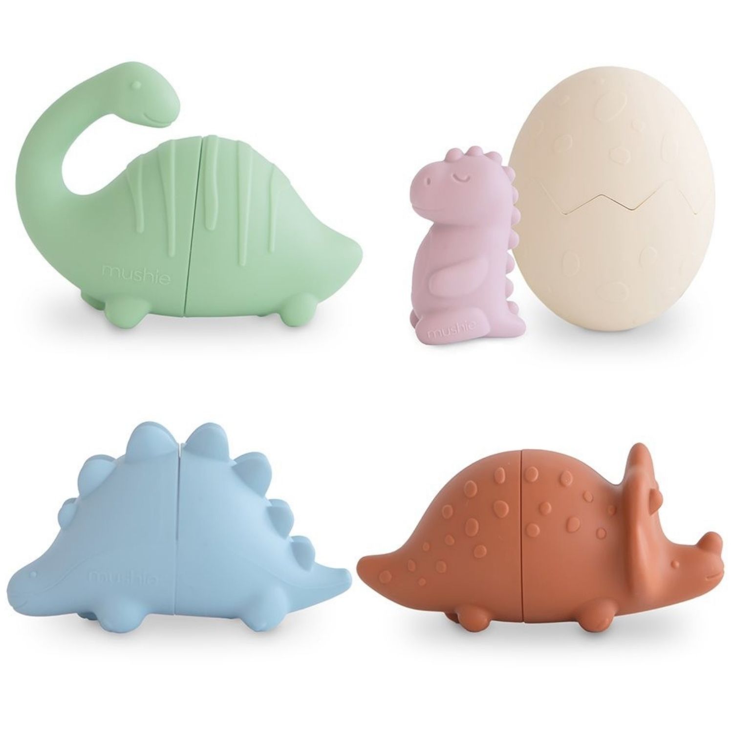 Lot de 4 jouets de bain Dino (Mushie) - Image 1