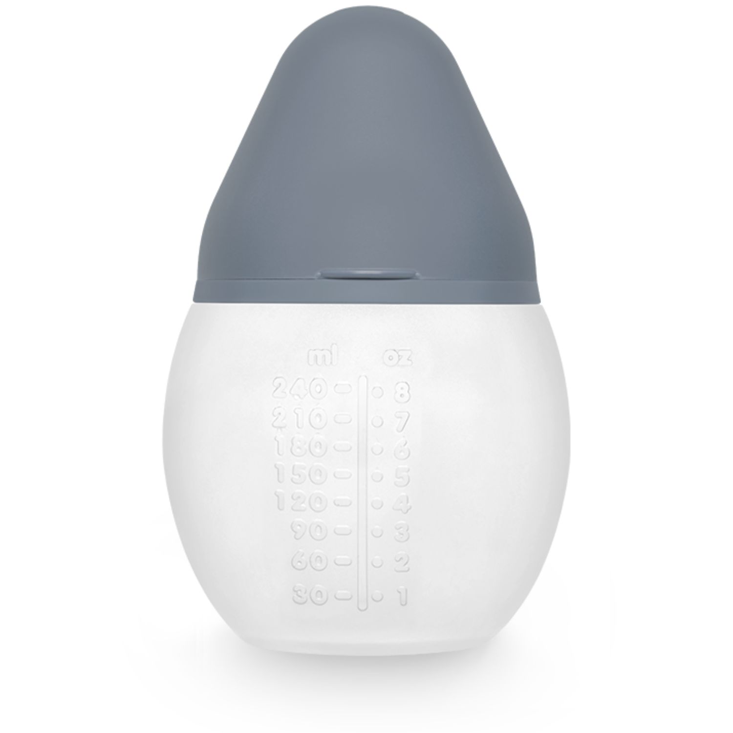 Biberon anti-colique en silicone Blue Grey (240 ml) (Elhée) - Image 1