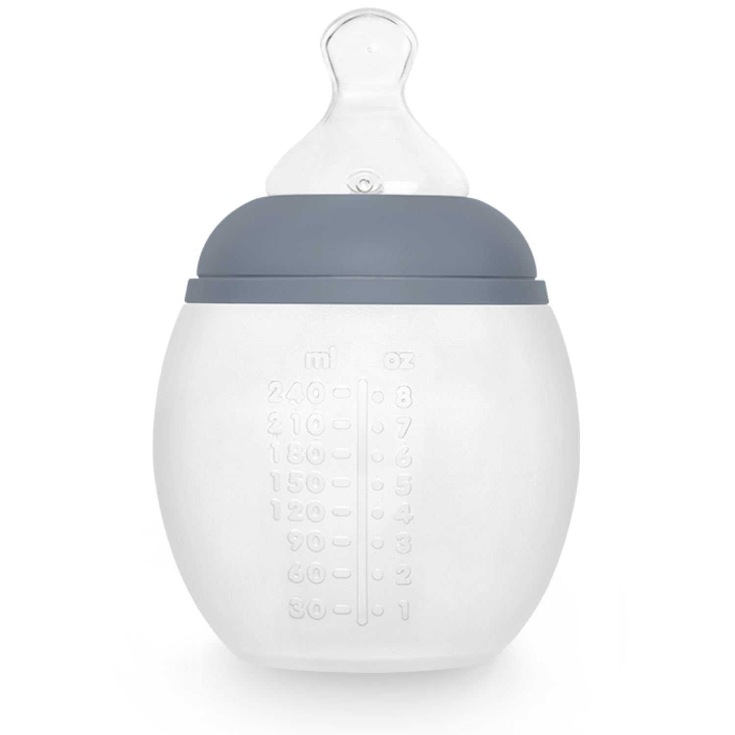Biberon anti-colique en silicone Blue Grey (240 ml) (Elhée) - Image 2