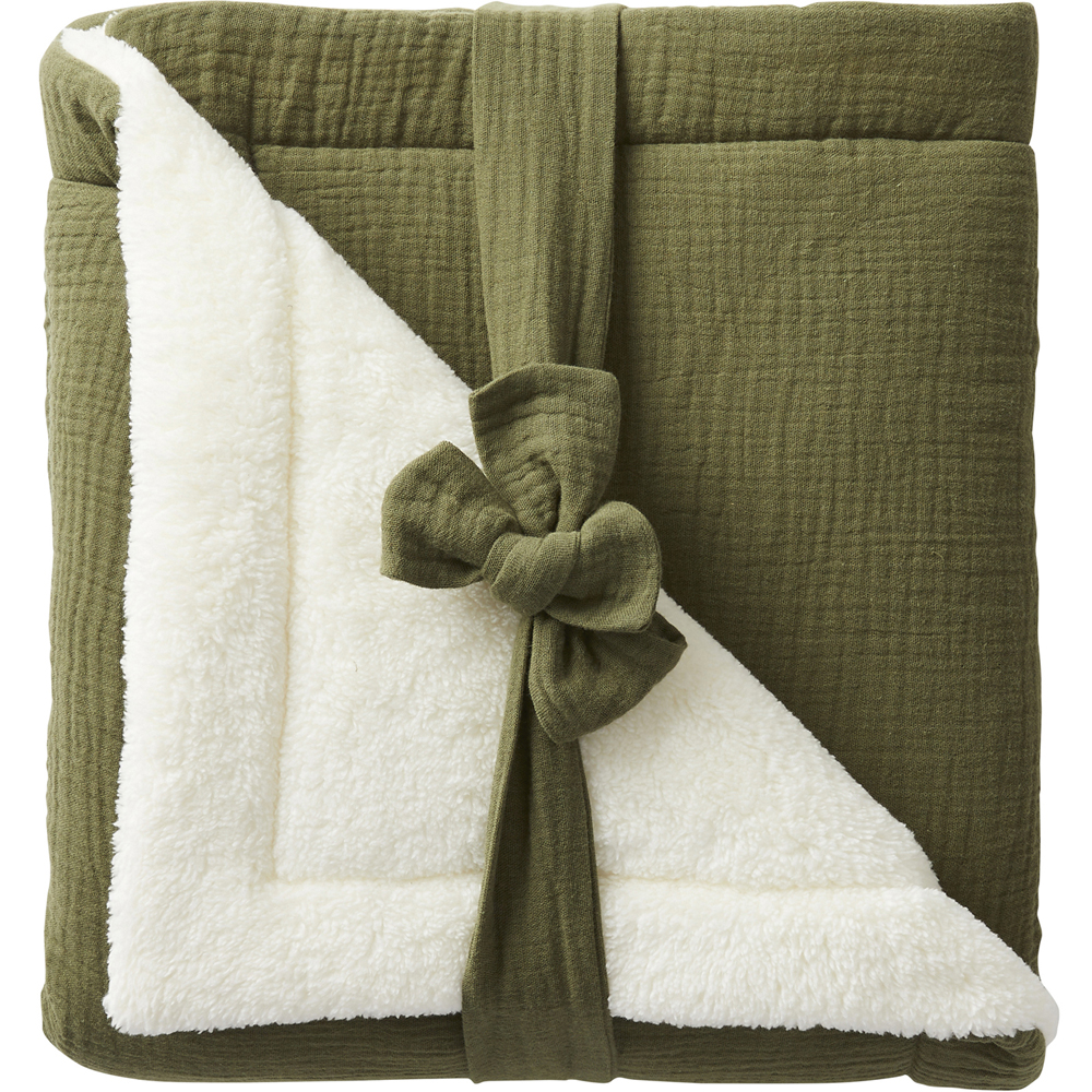 Bb&Co - Couverture polaire double gaze de coton Fougère (70 x 100 cm)