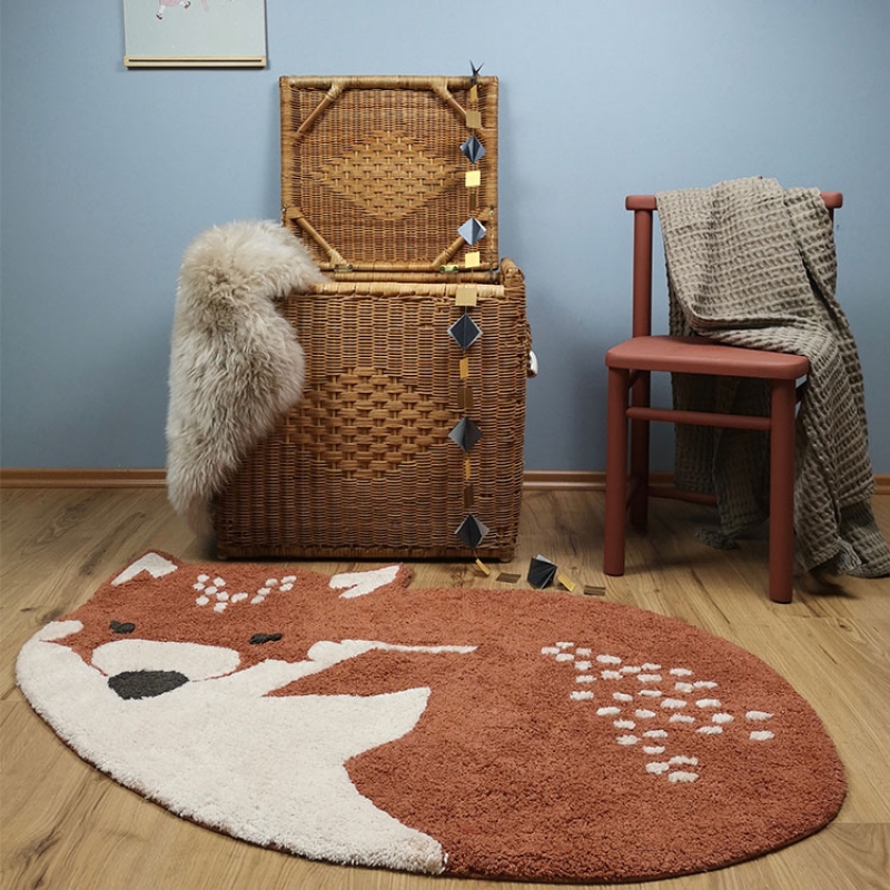 Tapis lavable loup Little Wolf (70 x 110 cm) (Nattiot) - Image 3