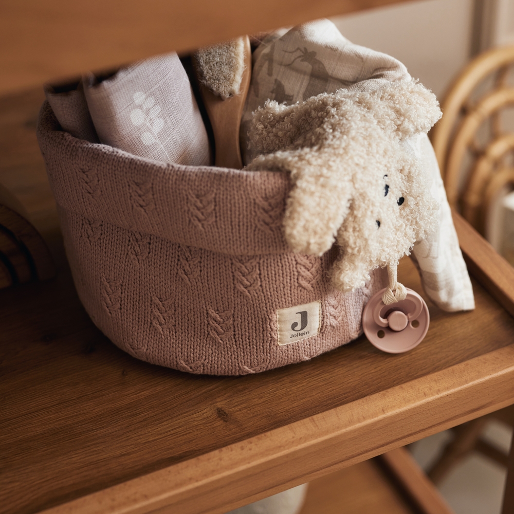 Panier de rangement Grain knit Wild Rose (14 x 18 cm) (Jollein) - Image 2