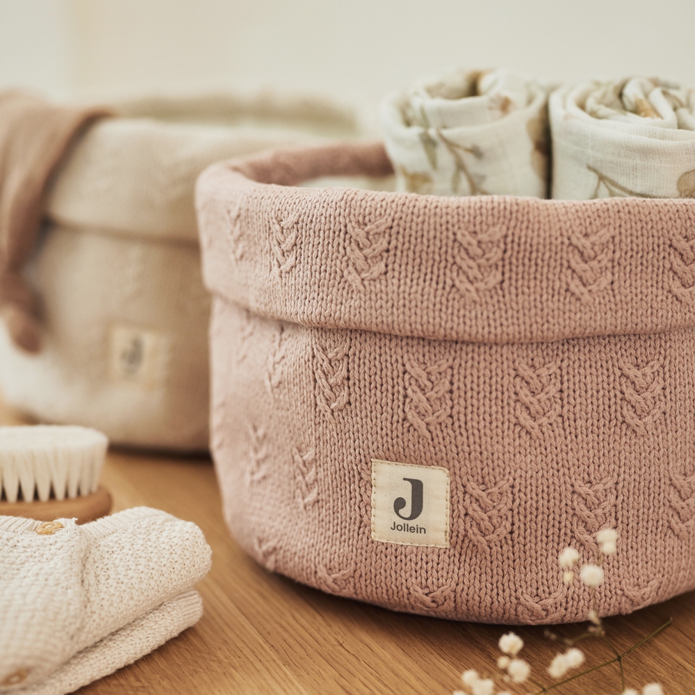 Panier de rangement Grain knit Wild Rose (14 x 18 cm) (Jollein) - Image 3
