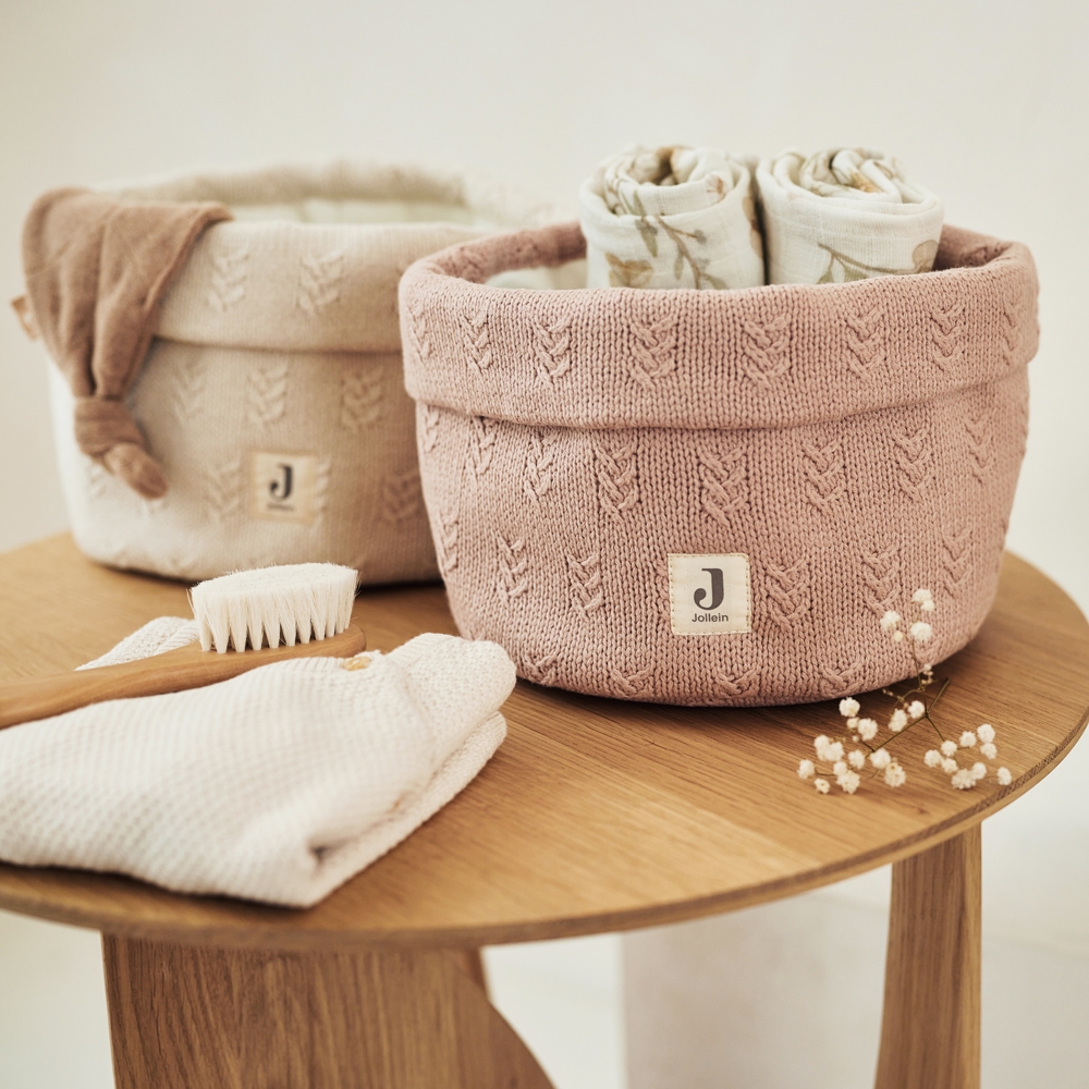 Panier de rangement Grain knit Wild Rose (14 x 18 cm) (Jollein) - Image 4