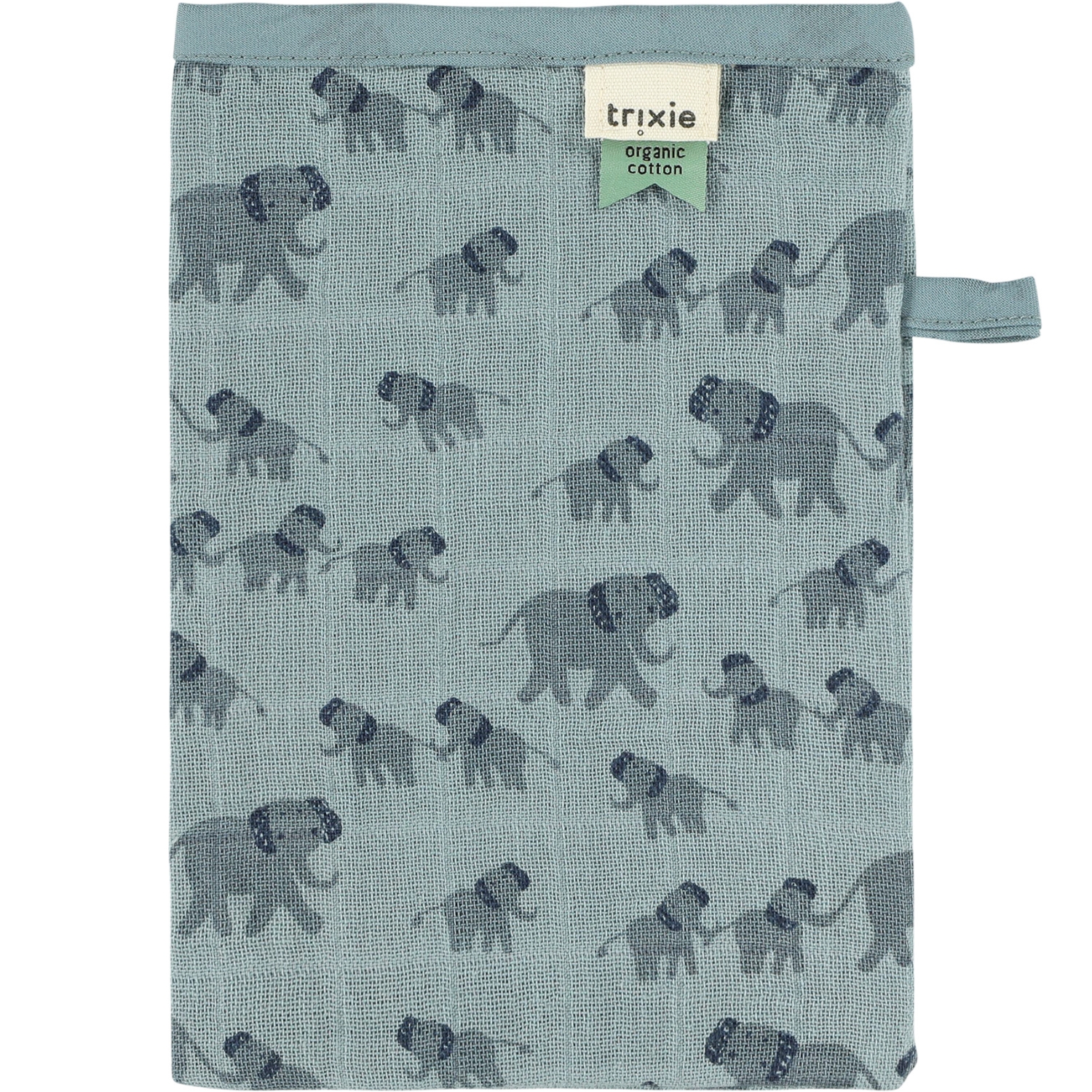 Lot de 3 gants de toilette en mousseline Enchanting Elephant (Trixie) - Image 1