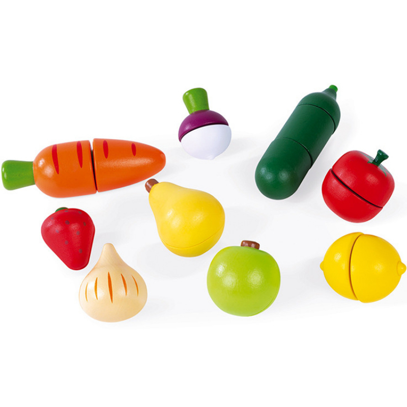Maxi set de fruits et légumes en bois à découper (Janod) - Image 5