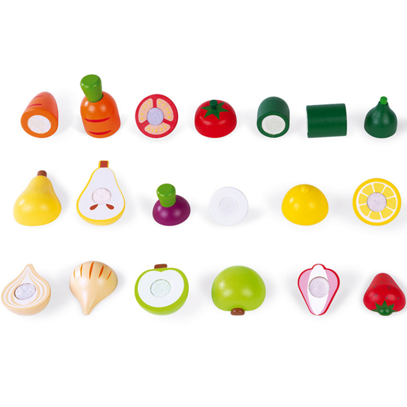 Maxi set de fruits et légumes en bois à découper (Janod) - Image 6