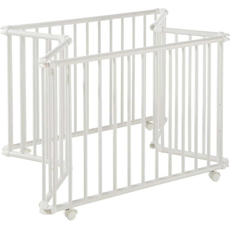 Parc pliant Lucilee + blanc avec fond vert d'eau (76 x 97 cm) (Geuther) - Image 1