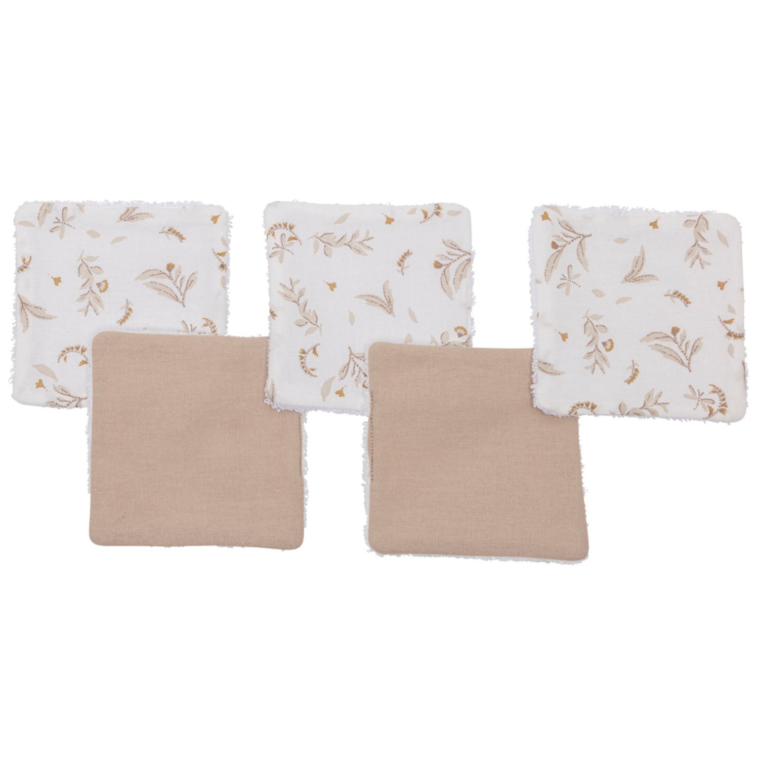Lot de 5 lingettes lavables Biscuit (Bb&Co) - Image 2