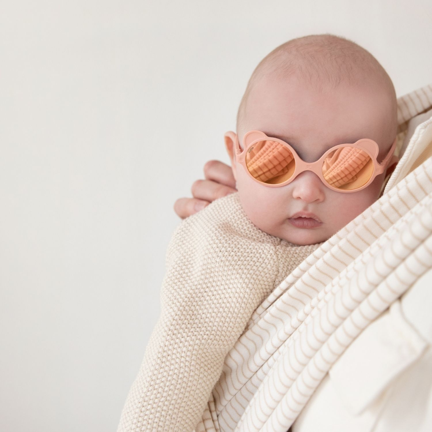 KI ET LA - Lunettes de soleil Ourson Rose pêche (0-12 mois)