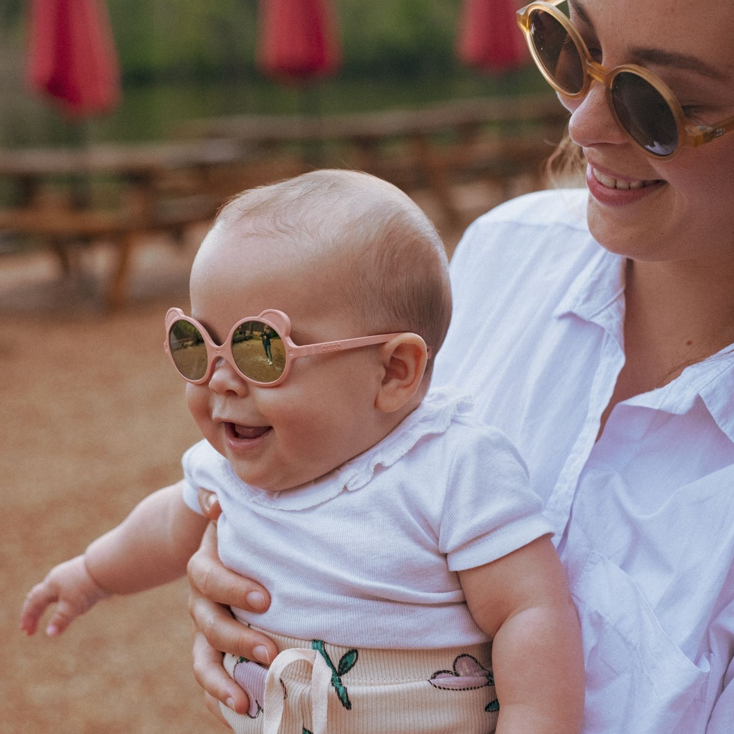 Lunettes de soleil Ourson Rose pêche (0-12 mois) (KI ET LA) - Image 4