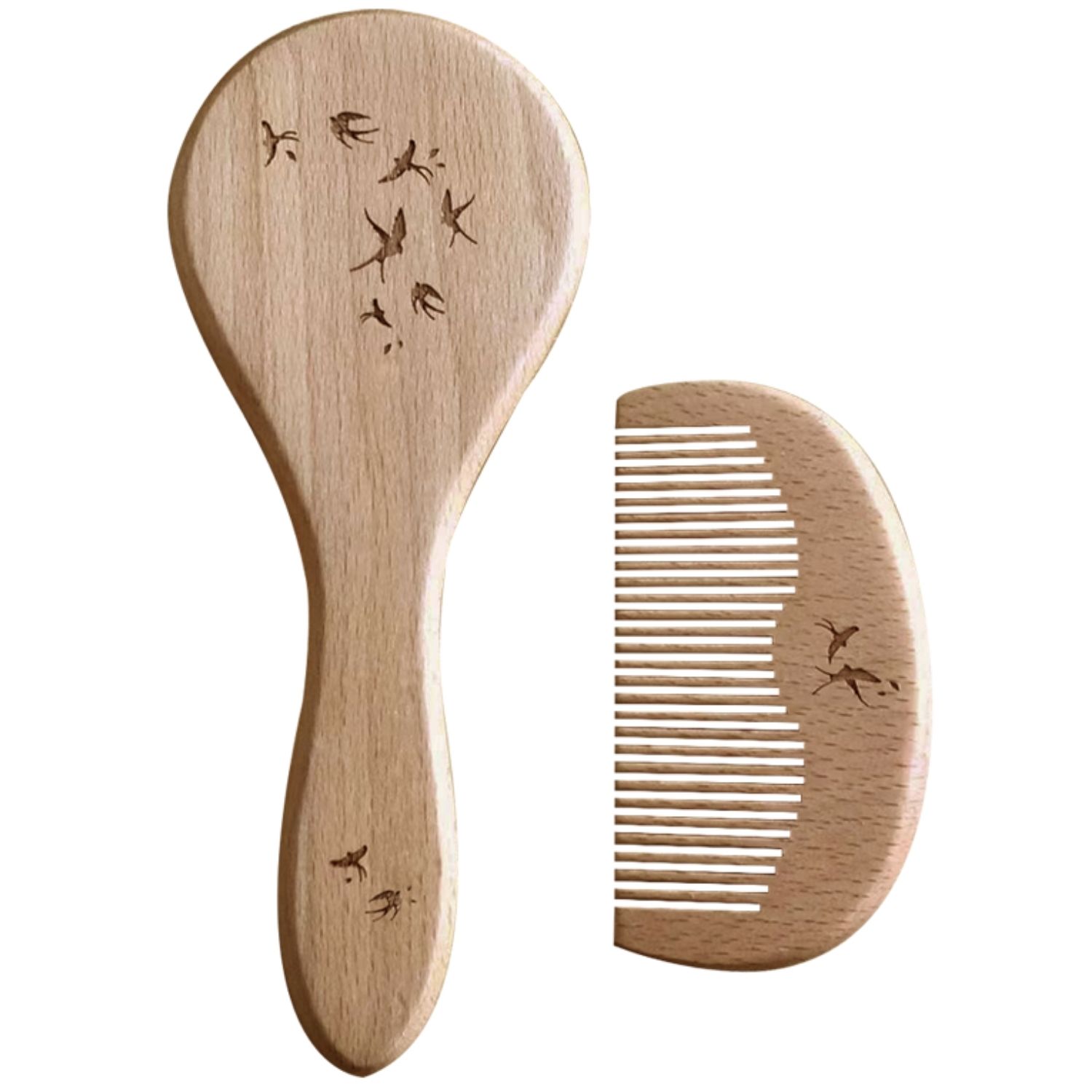Ensemble brosse et peigne bébé hirondelles (Zakuw) - Image 1
