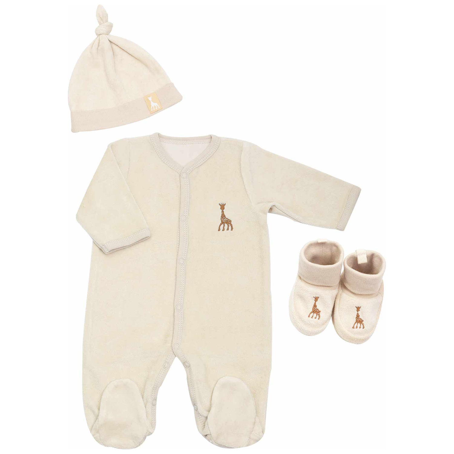 Trois Kilos Sept - Kit de naissance Sophie écru 3 pièces (1 mois)