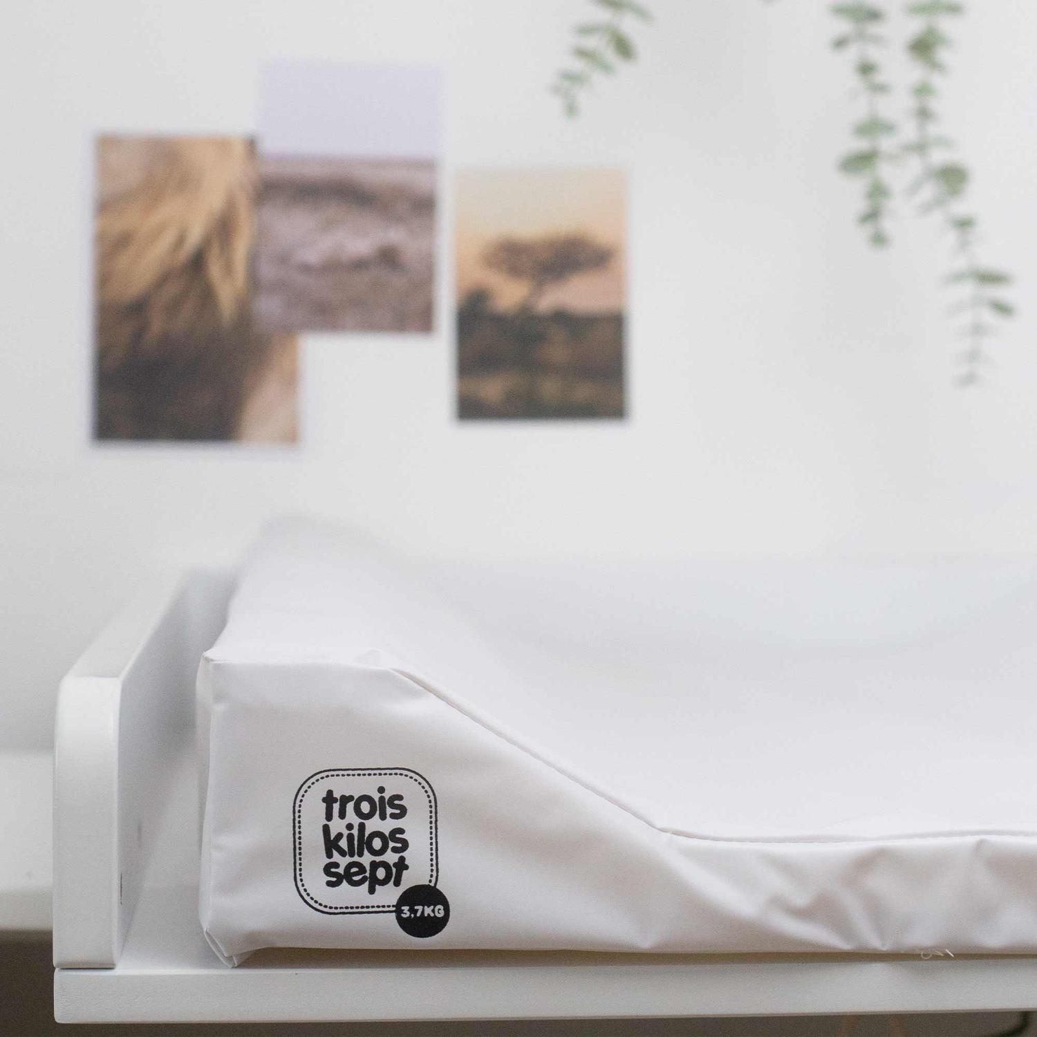 Matelas à langer plastifié Blanc (Trois Kilos Sept) - Image 5