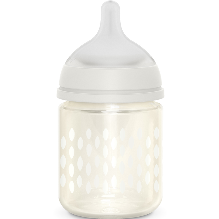 Biberon en verre tétine SXPro S Bonhomia beige (120 ml) (Suavinex) - Image 1