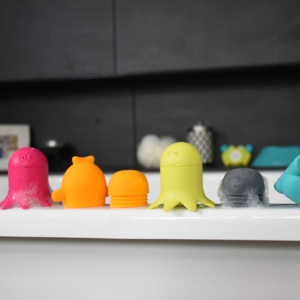 Jouets de bain en silicone Büddies (6 pièces) (Bblüv) - Image 1