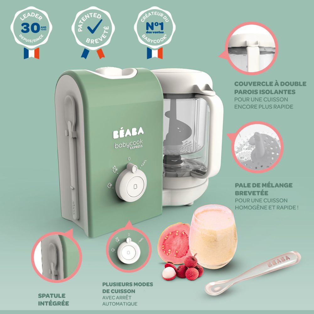 Robot cuiseur Babycook Express vert sauge (Béaba) - Image 7