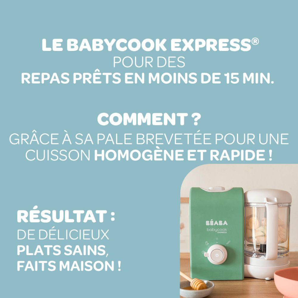 Robot cuiseur Babycook Express vert sauge (Béaba) - Image 8