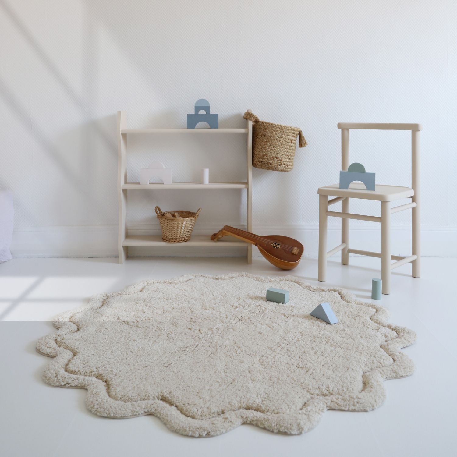 Tapis rond Sweet April Ecru (110 cm) (Nattiot) - Image 1