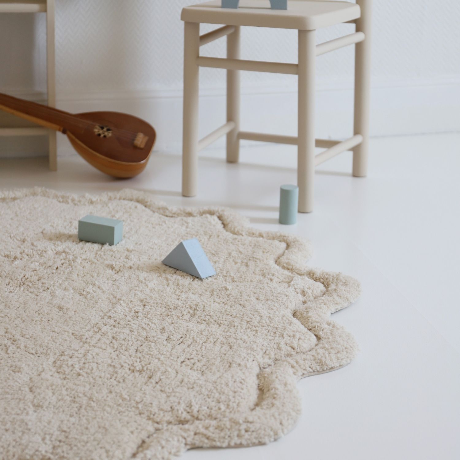 Tapis rond Sweet April Ecru (110 cm) (Nattiot) - Image 2