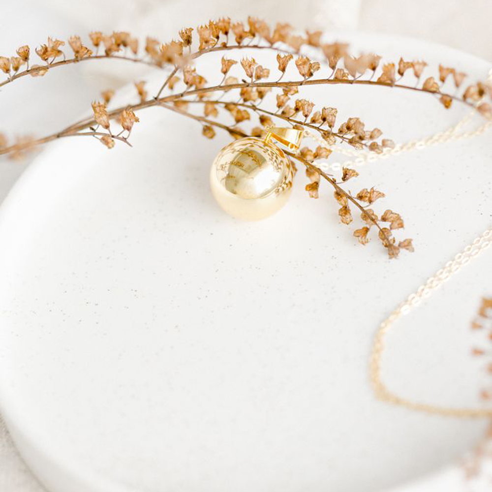 Bola de grossesse Origine chaîne (or jaune 18 carats) (Pleine Lune) - Image 1