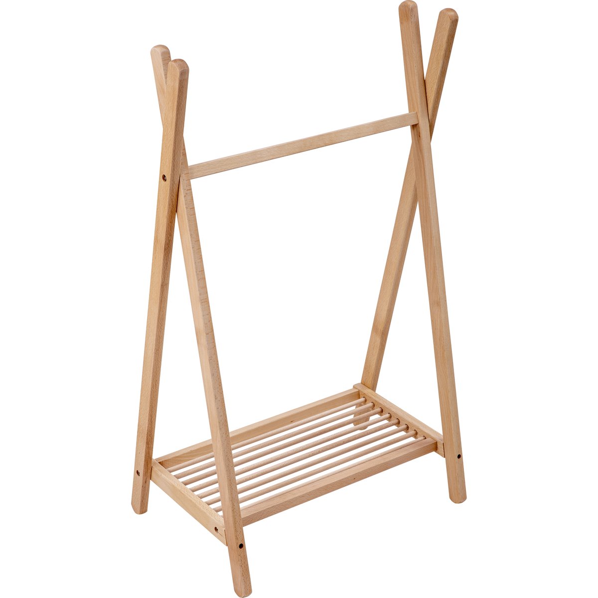 Portant à vêtements Léandre Vernis naturel