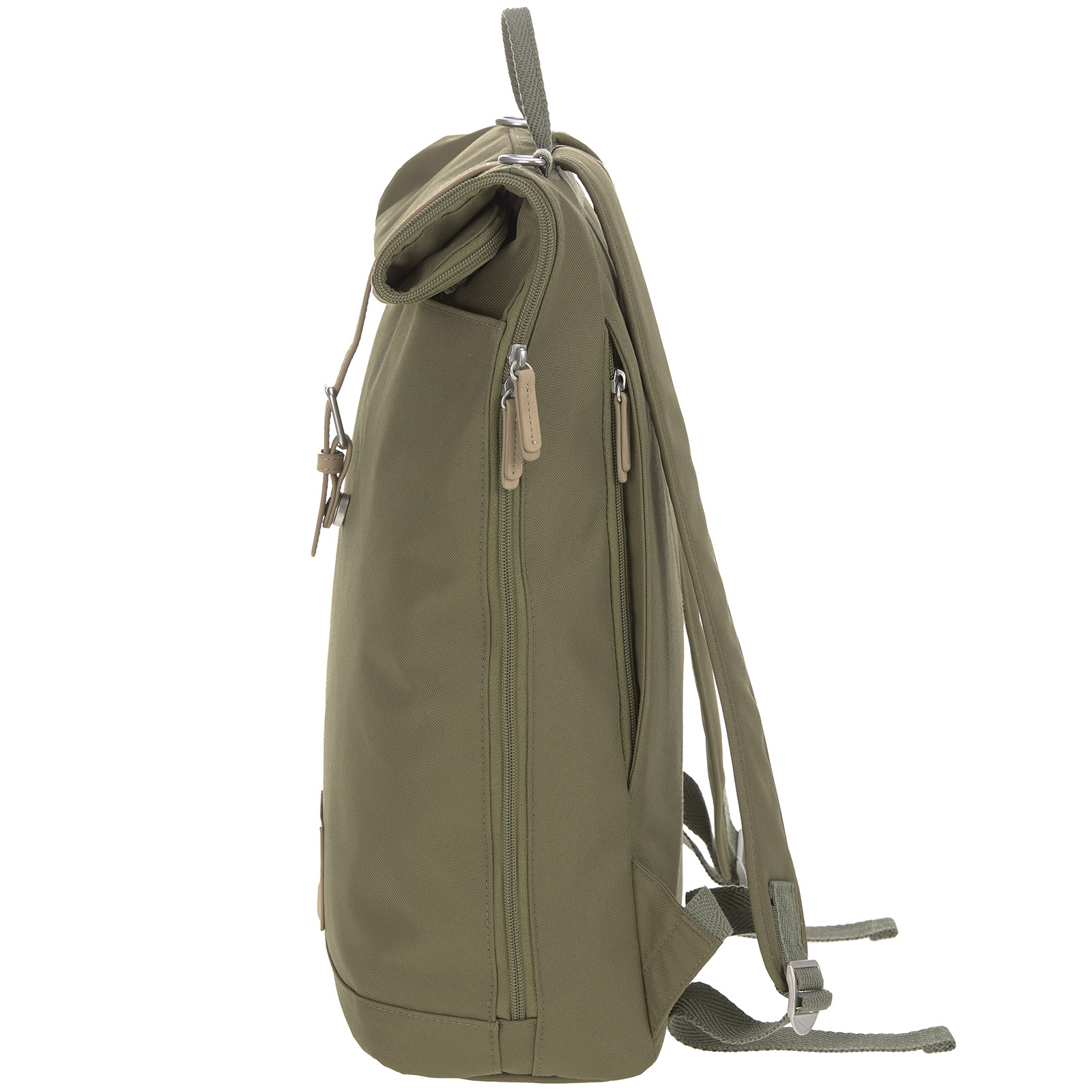 Sac à dos à langer en polyester recyclé Green label Rolltop olive (Lassig) - Image 2