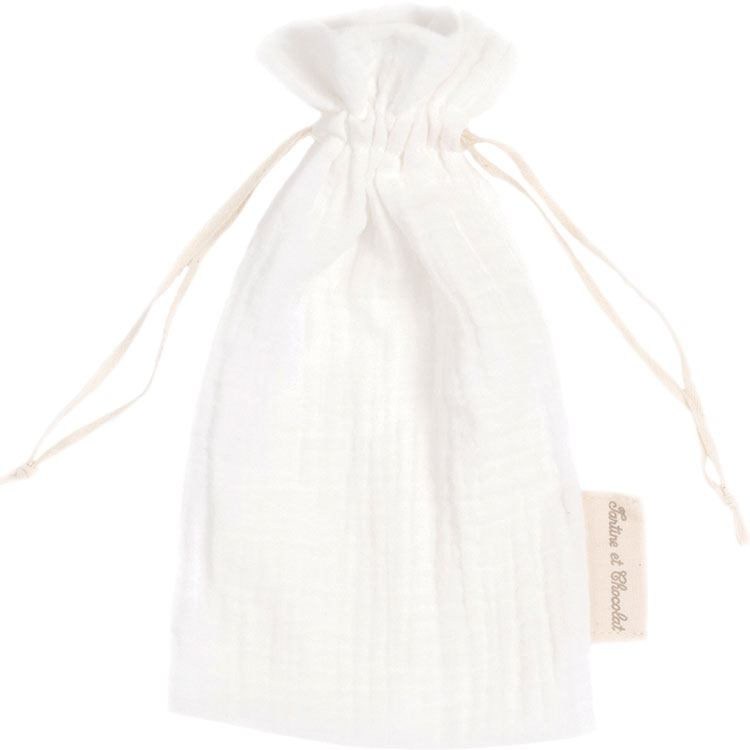Doudou plat en coton bio lapin  (30 x 30 cm) (Tartine et Chocolat) - Image 8