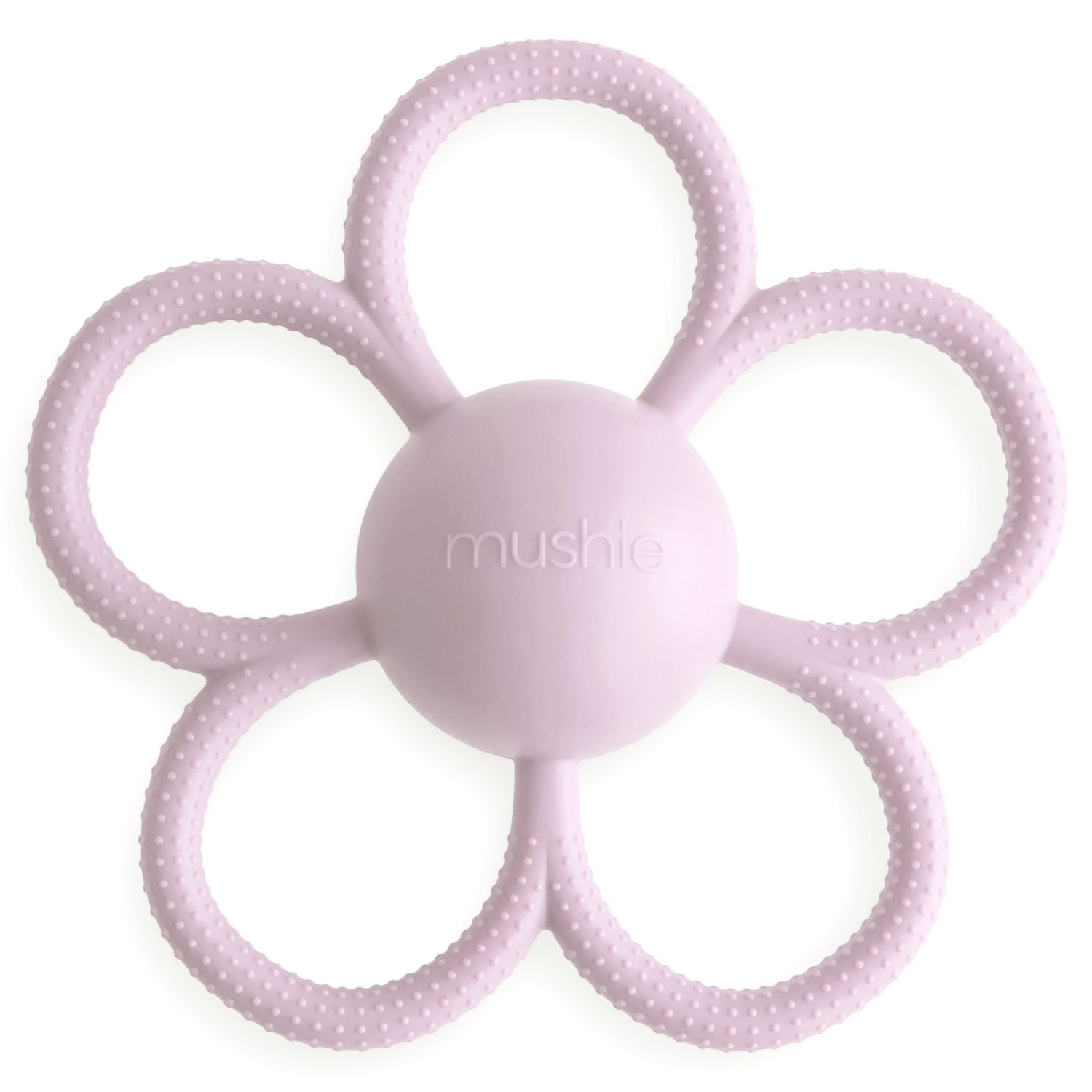 Jouet de dentition en silicone Daisy Lilac (Mushie) - Image 1