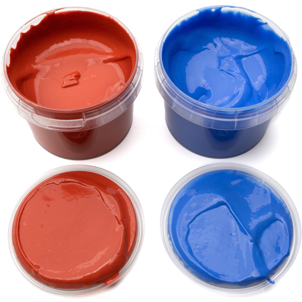 Neogrün - Coffret Nori 2 pots bleu + rouge peinture aux doigts naturelle et vegan