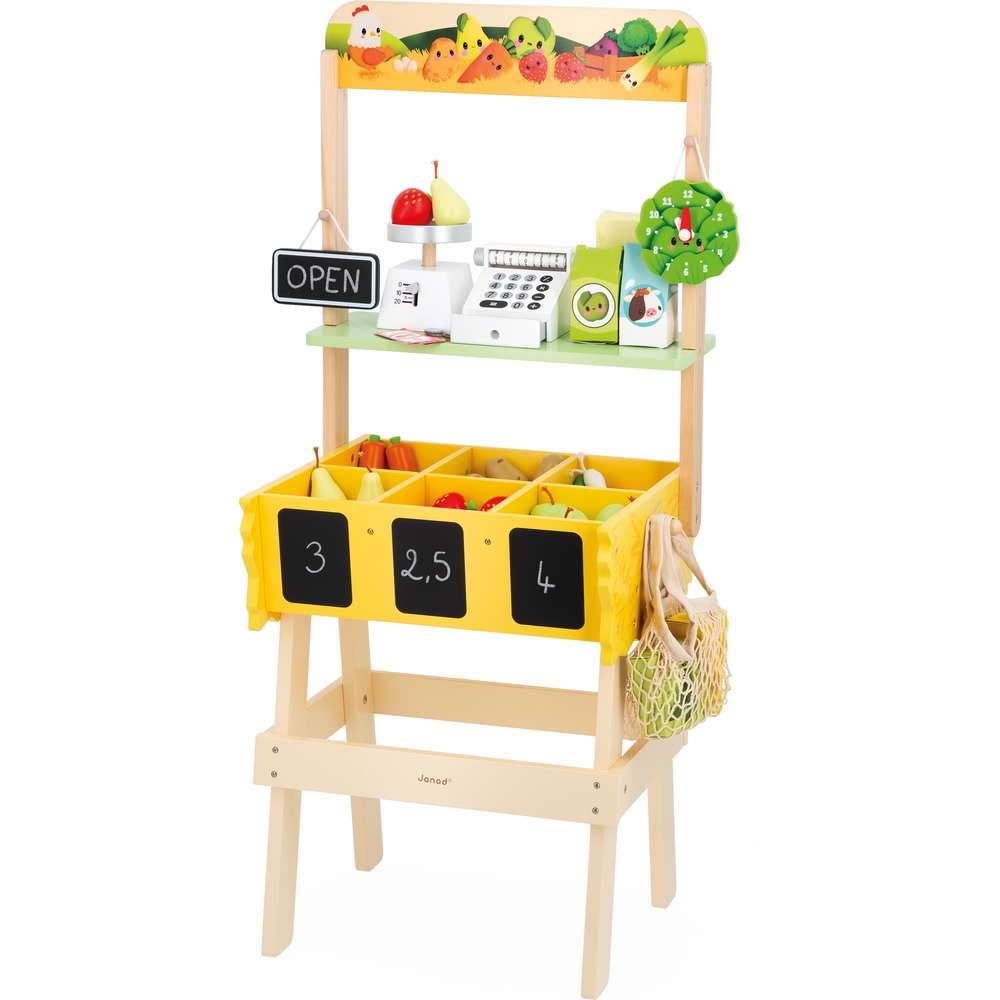 Stand de marché Ferme avec accessoires (32 accessoires)