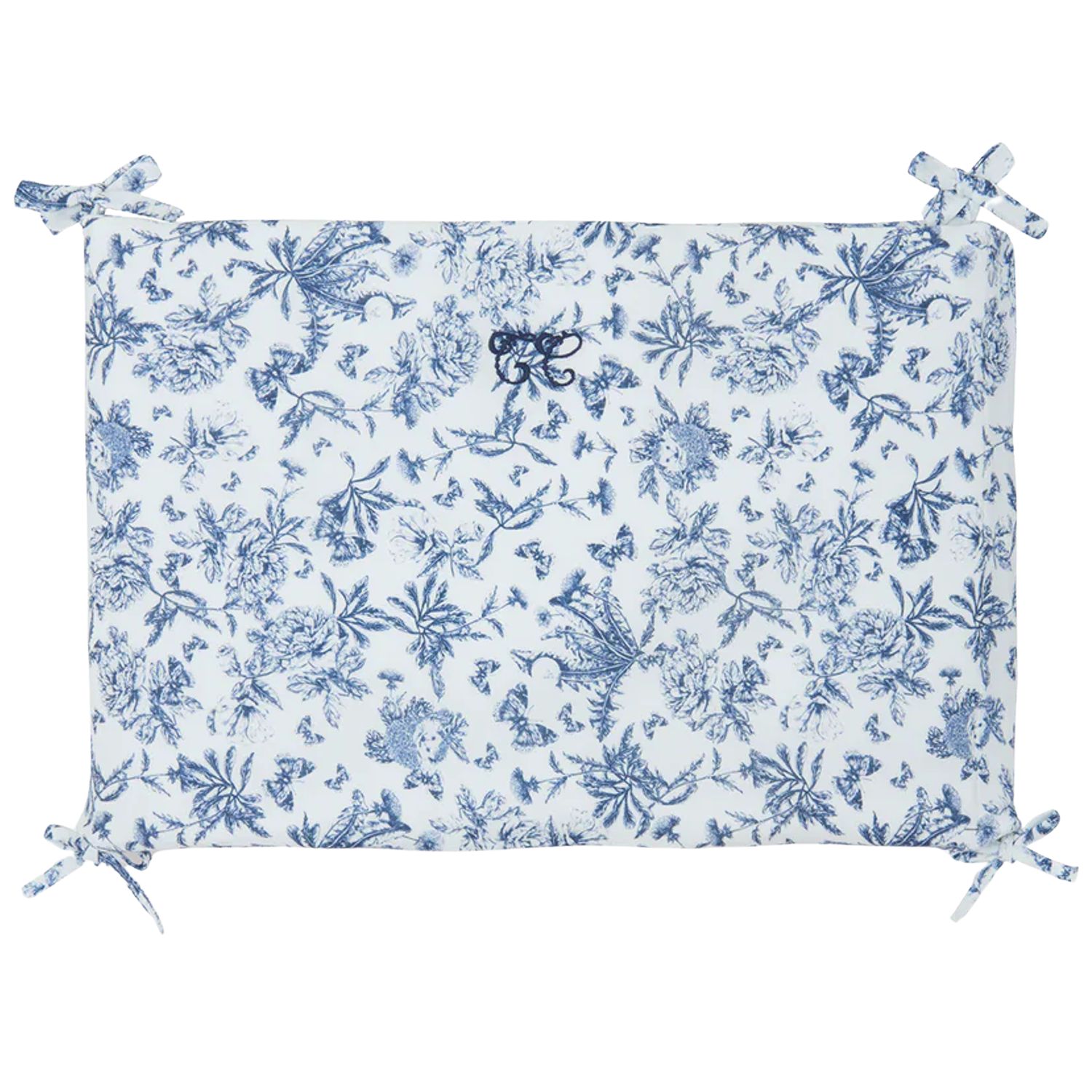 Tartine et Chocolat - Tour de lit adaptable Toile de Jouy bleu