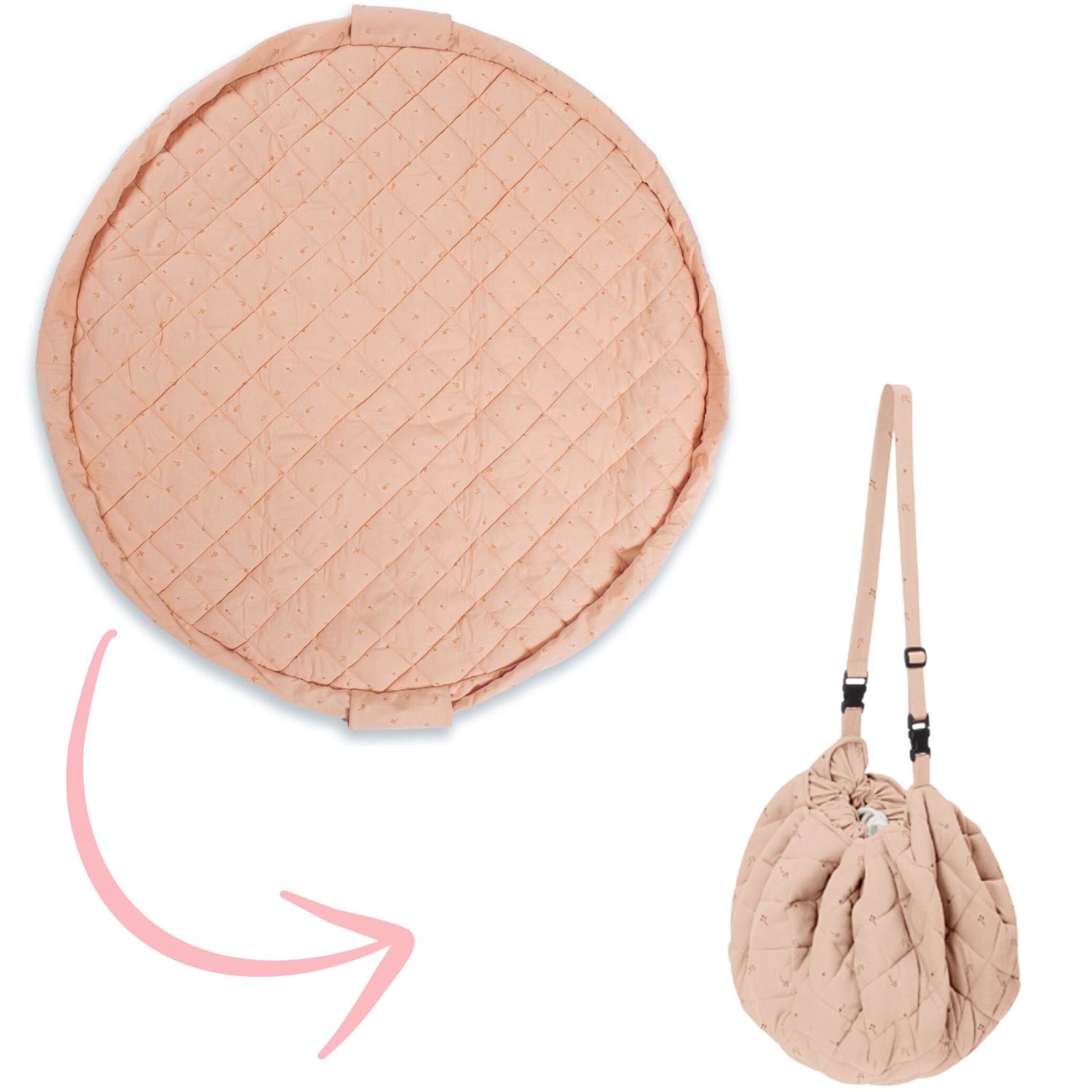 Tapis de jeu 2 en 1 Noomad Organic Soft Fleuri