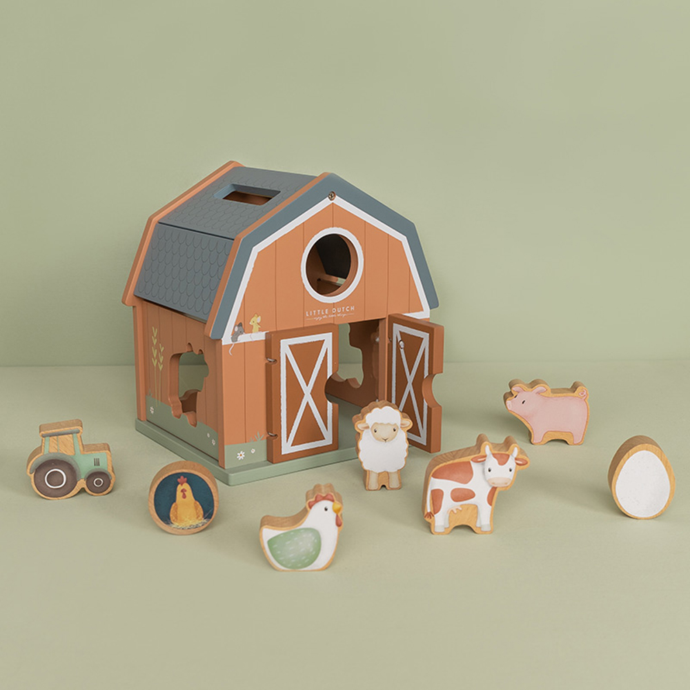 Boîte à formes en bois Little Farm (Little Dutch) - Image 3