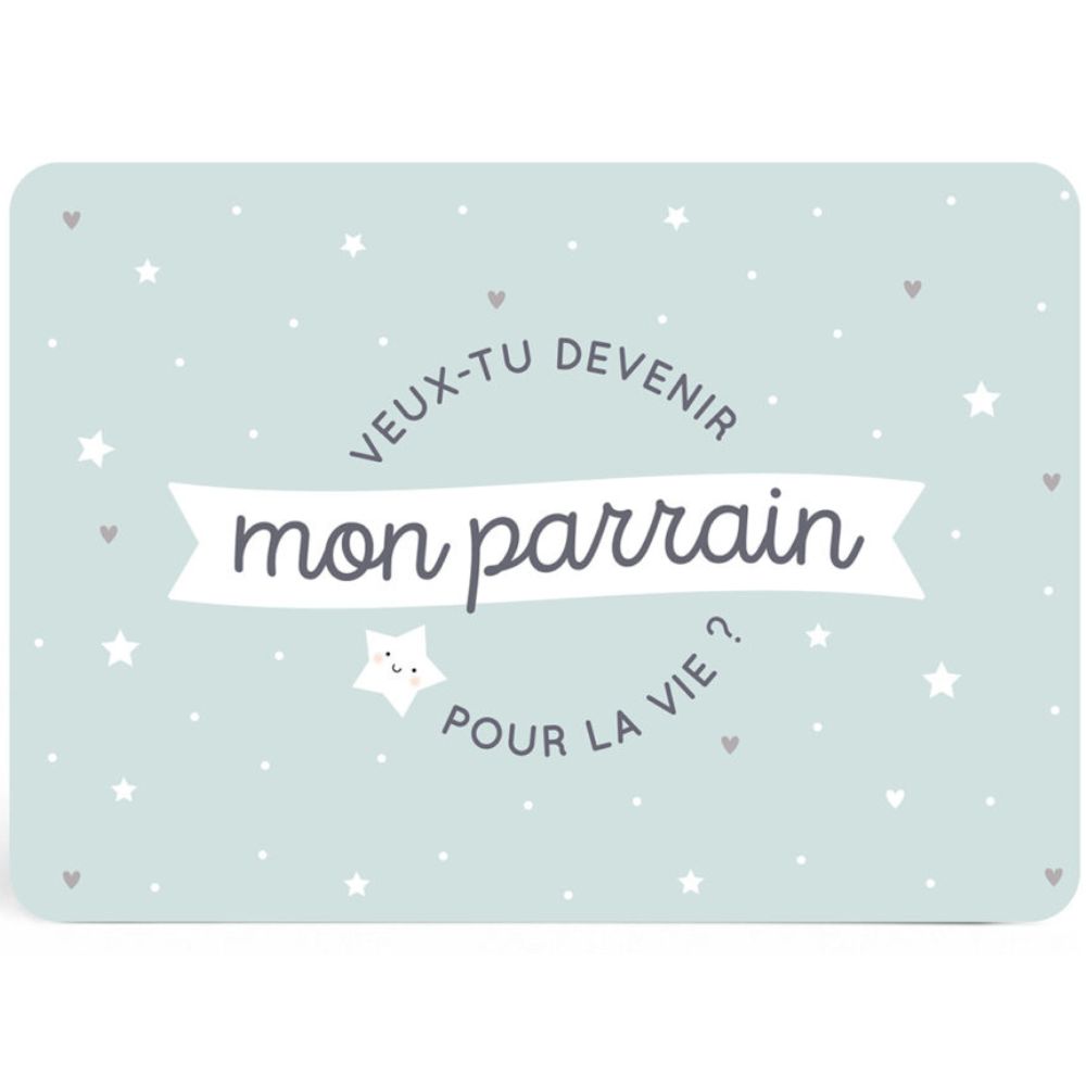 Carte demande Veux-tu devenir mon parrain (Zü) - Image 1
