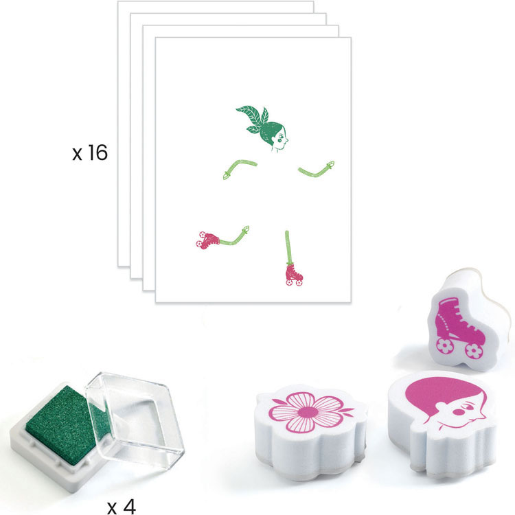 Dj08741 tampons mix and match flower girls stamp set 5408741