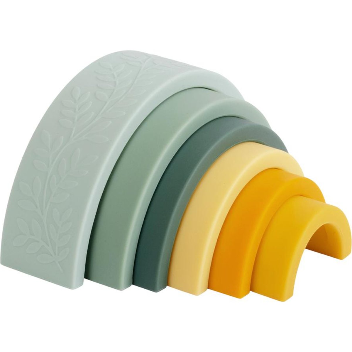 Jeu à empiler arc en ciel vert