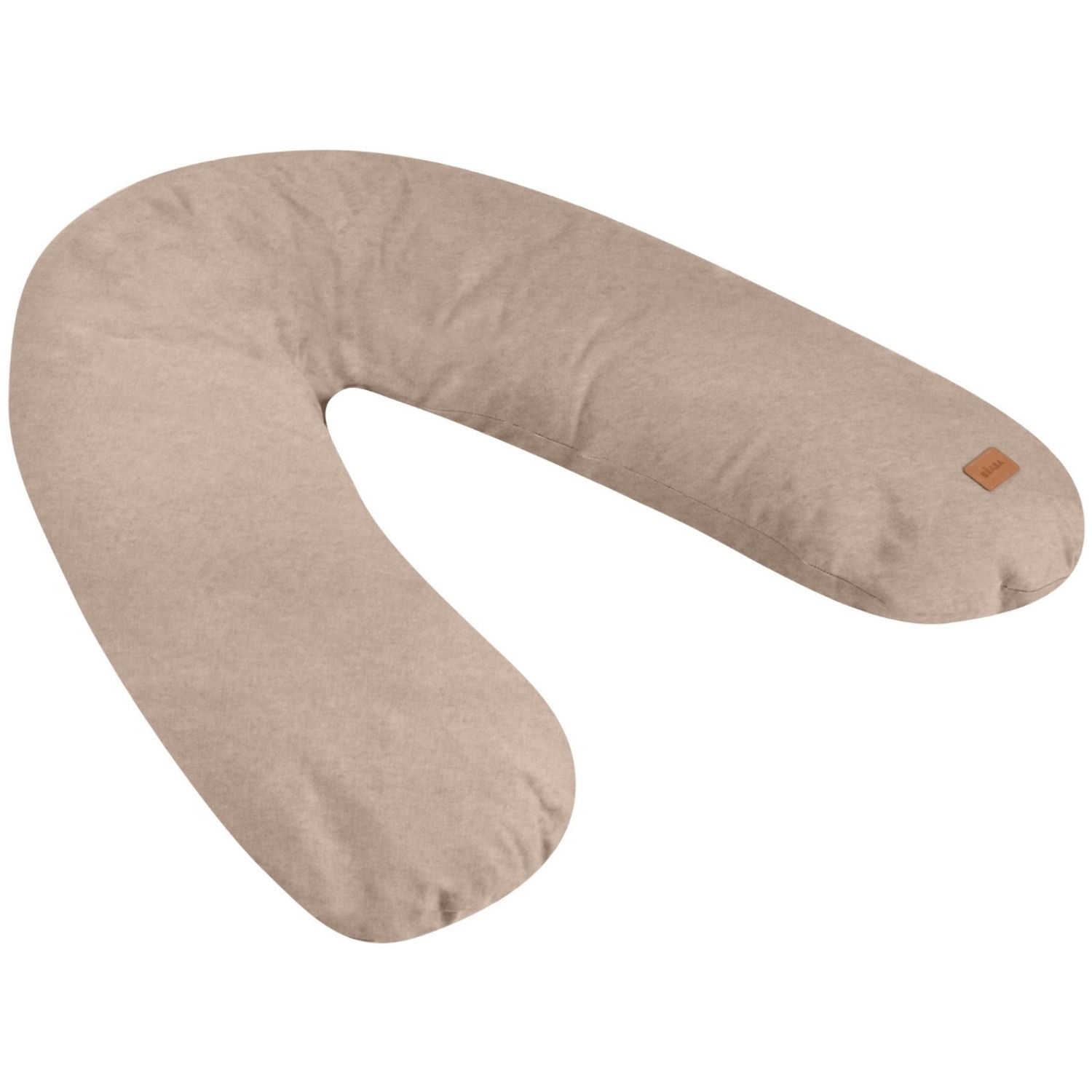 Coussin de grossesse et allaitement Big Flopsy Jersey de coton Argile chiné (Béaba) - Image 1