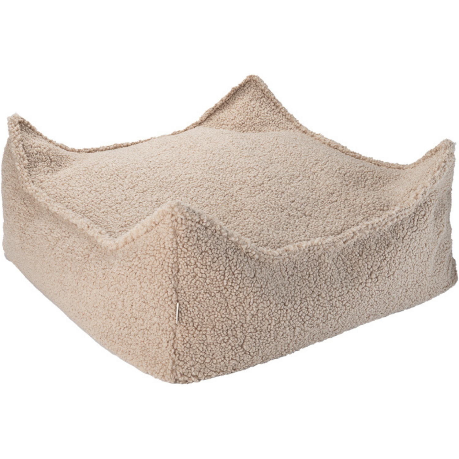Pouf Ottoman Square Biscuit molletonné (Wigiwama) - Image 1