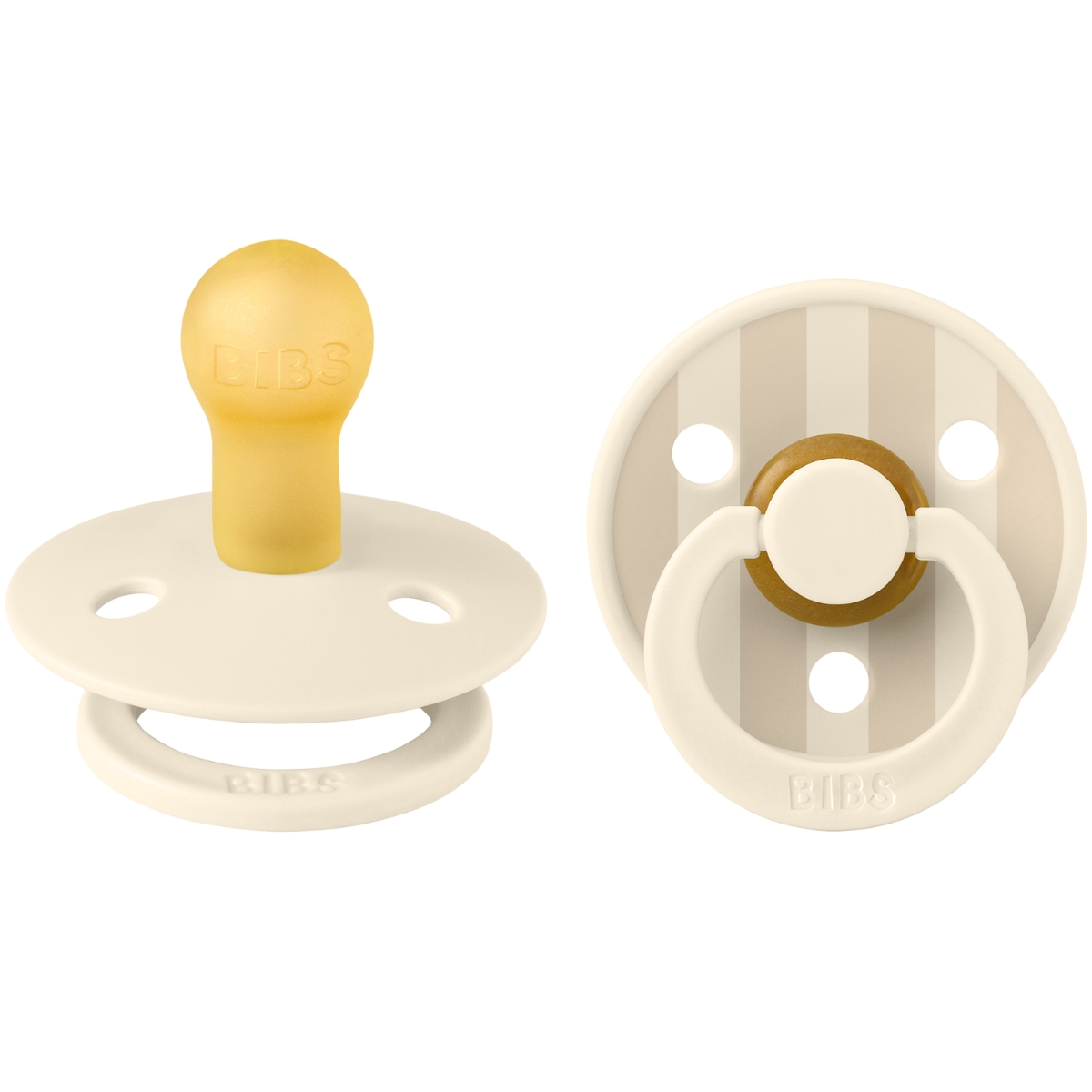 Lot de 2 sucettes en latex Studio Colour Ivory-Vanilla (0-6 mois) (Bibs) - Image 3