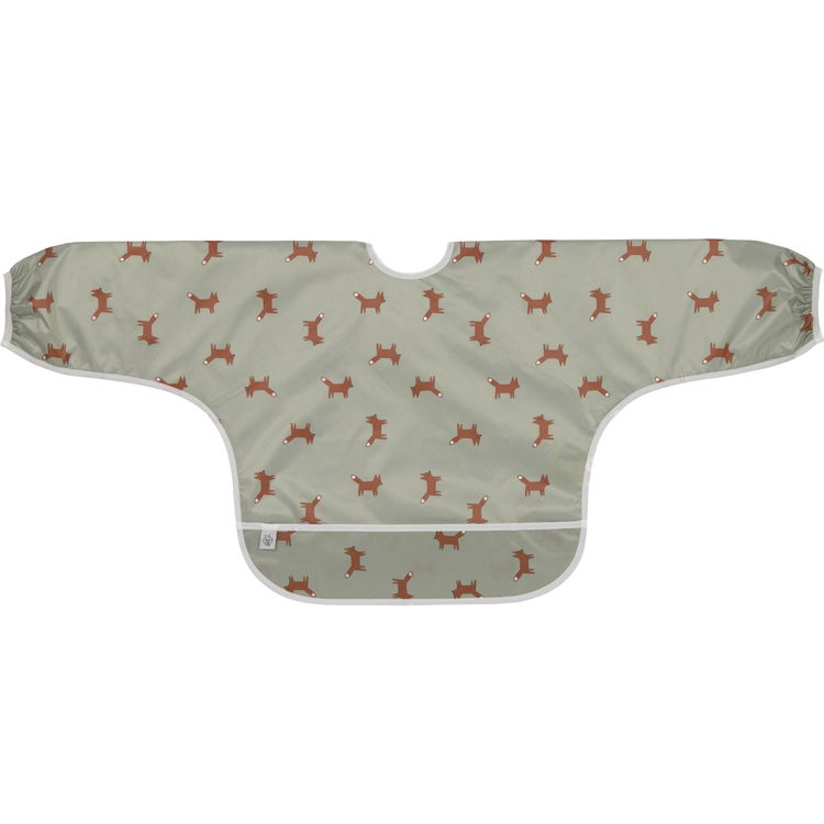 Lot de 2 bavoirs manches longues avec poche Little Forest Renard (Lassig) - Image 2