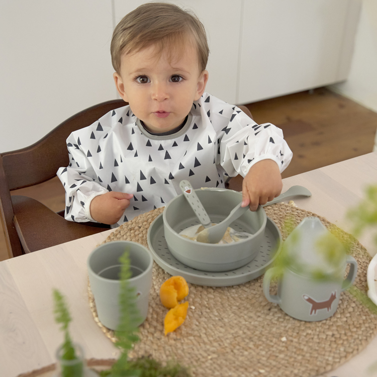 Lot de 2 bavoirs manches longues avec poche Little Forest Renard (Lassig) - Image 8