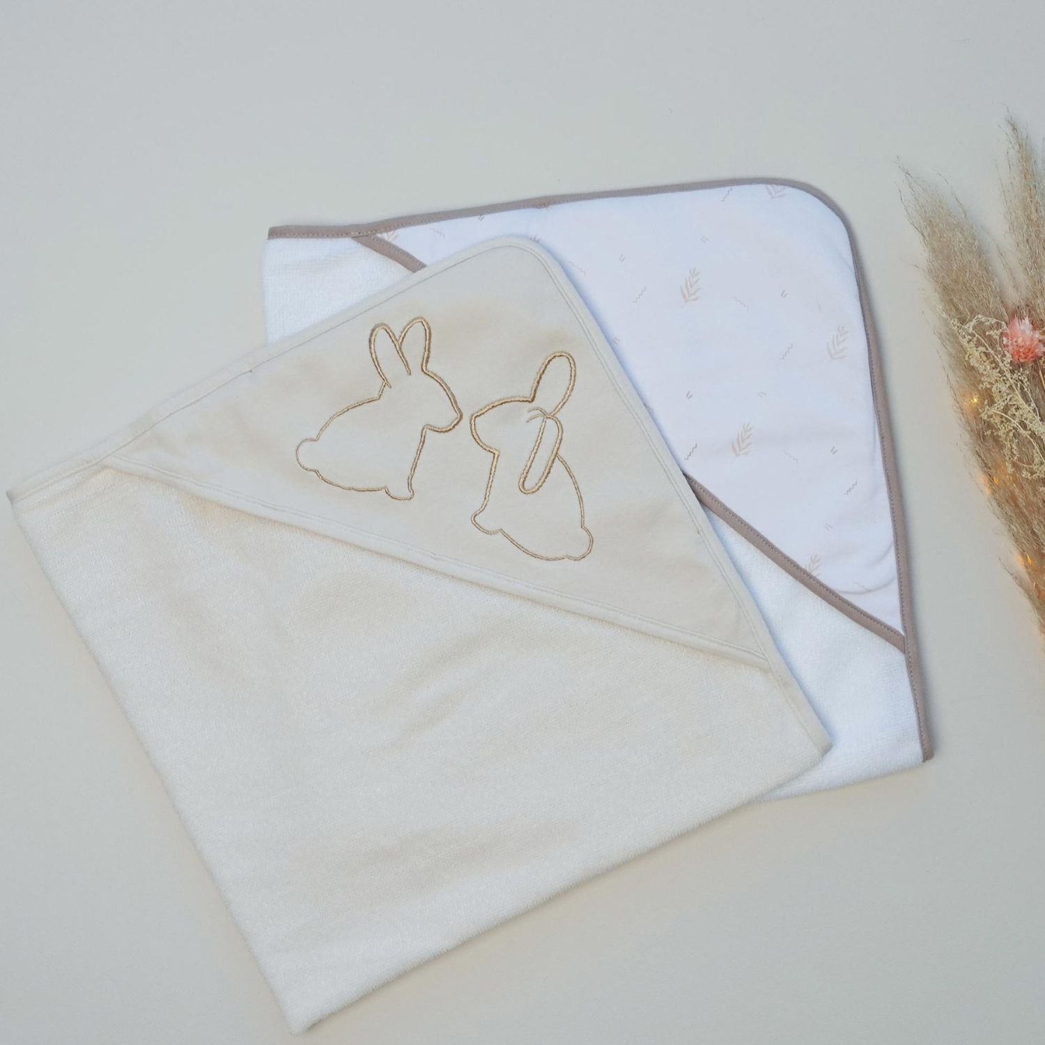 Lot de 2 capes de bain Lapin (70 x 70 cm) (Trois Kilos Sept) - Image 6