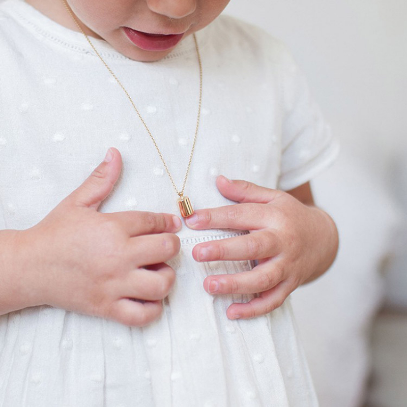 Collier personnalisable plaqué or jaune (Mon Petit Poids) - Image 1