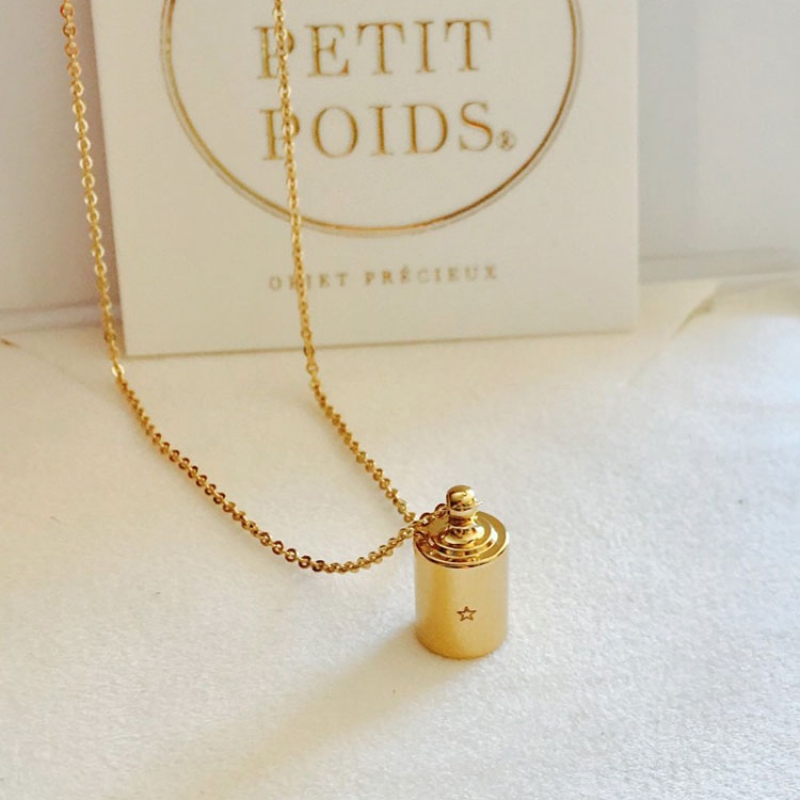 Collier personnalisable plaqué or jaune (Mon Petit Poids) - Image 4