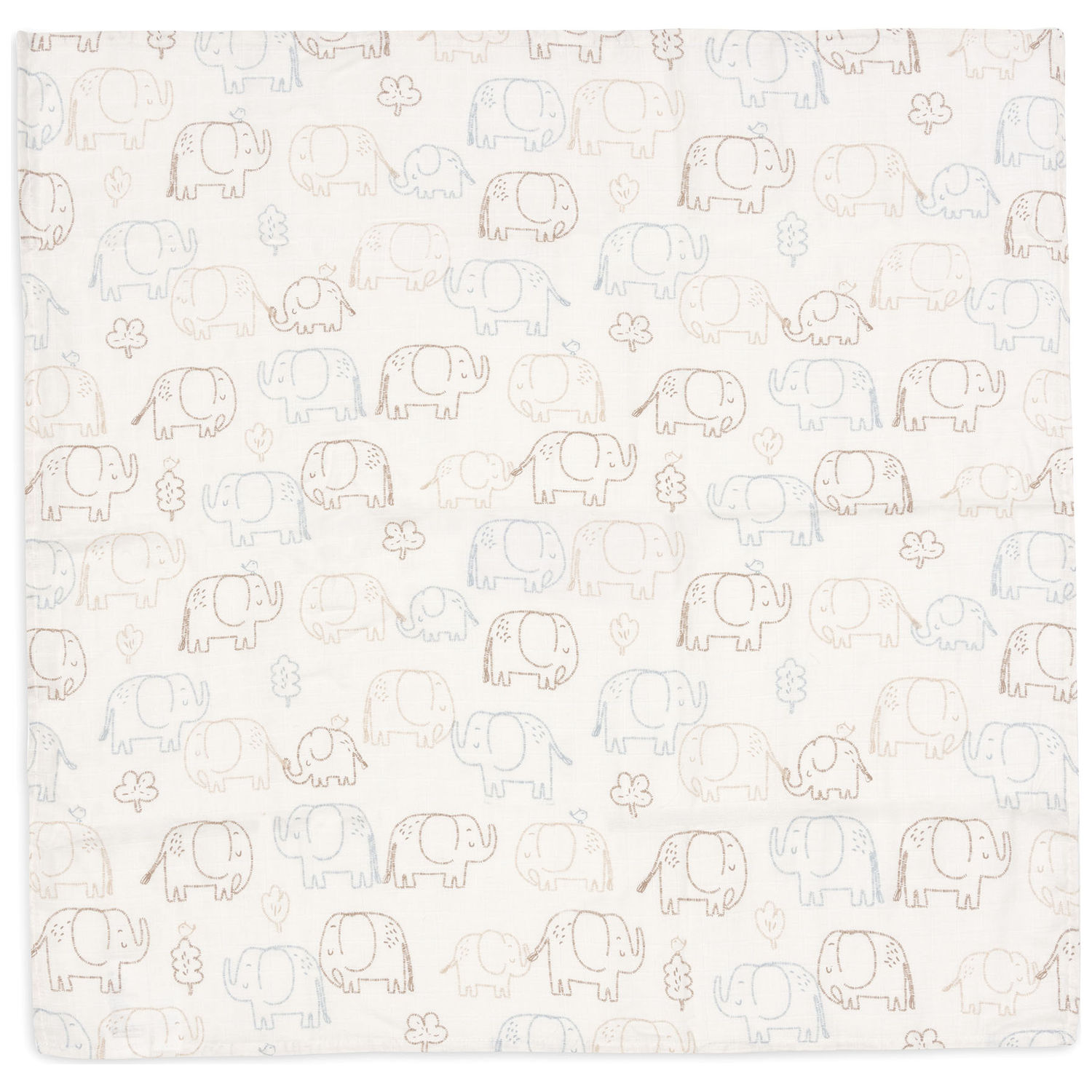 Lot de 3 langes en gaze de coton Elephant Tales (70 x 70 cm) (Jollein) - Image 6